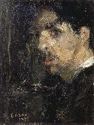 James Ensor Self-Portrait,Called The Big Head USA oil painting artist